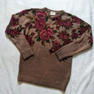 Roses Knit Crewneck Sweater from Urban Outfitters - Size M